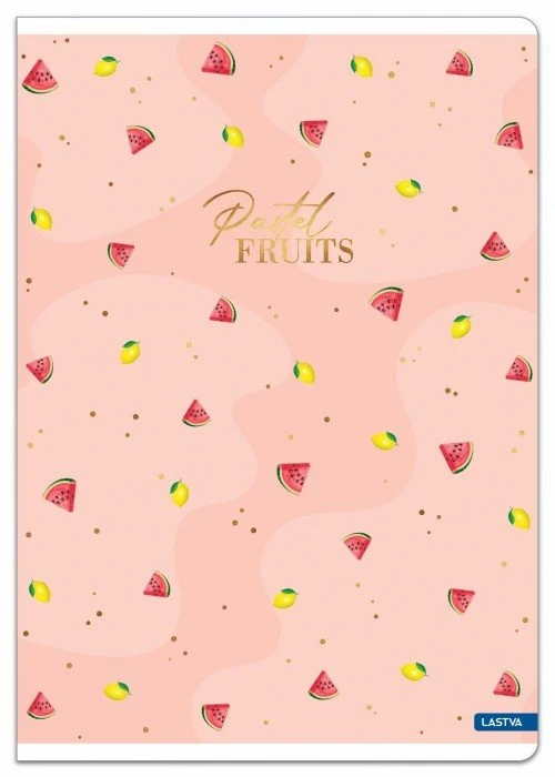 Lastva Sąsiuvinis(platus) A5 48 lap. 80 g lang. PASTEL FRUITS