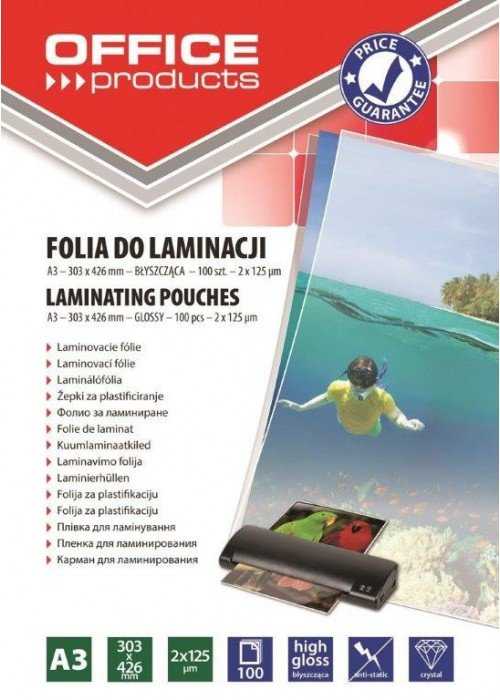 Office Products Laminavimo vokeliai, folija A3 2x125mic 100vnt