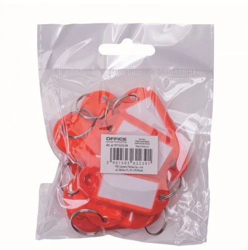 Office Products Raktų pakabukai 10vnt raudoni