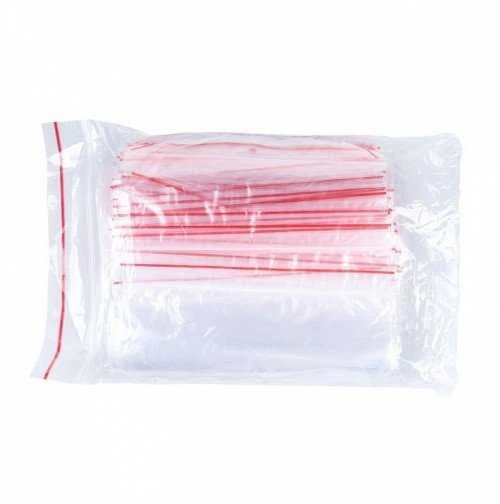 Zip-Lock maišeliai su raudona užsegimo juostele