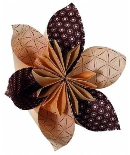 Origami 20x20/ 50l Folia rudi motyvai
