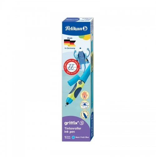 Pelikan GRIFFIX-3 rašiklis L neoninis šviesiai mėlynas