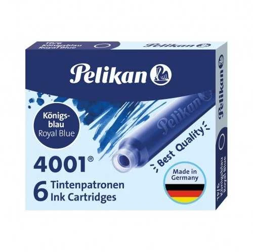 Rašalo kapsulės Pelikan TP/6, trumpos, mėlynos (6 vnt.) 1223-012