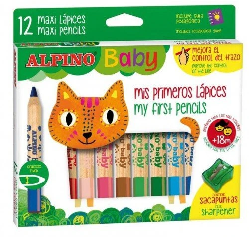 Pieštukai spalvoti ALPINO Baby 12sp