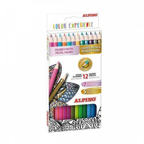 Pieštukai spalvoti ALPINO Color experience PREMIUM 12splinija 7sp pastel+5sp metalik