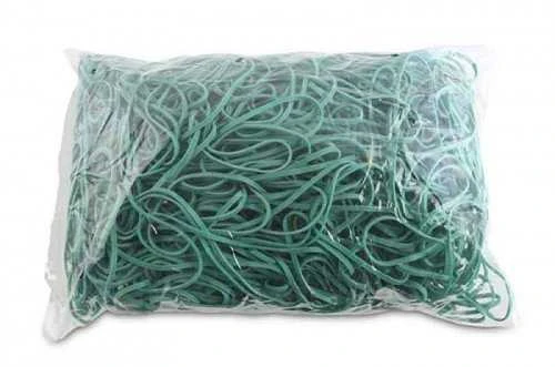 Žalios 130mm elastinės gumytės maišelyje