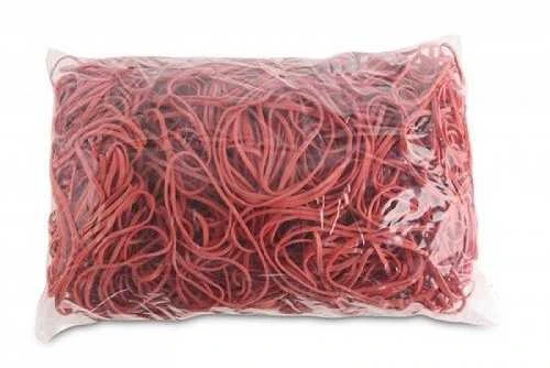 Raudonos kanceliarinės gumytės 1kg pakuotėje