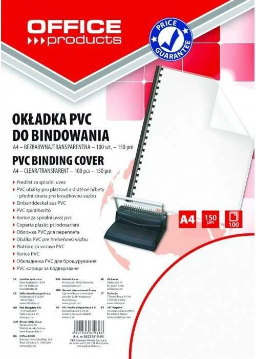 Q-Connect Įrišimo viršeliai PVC skaid.A4 150mic 100lap