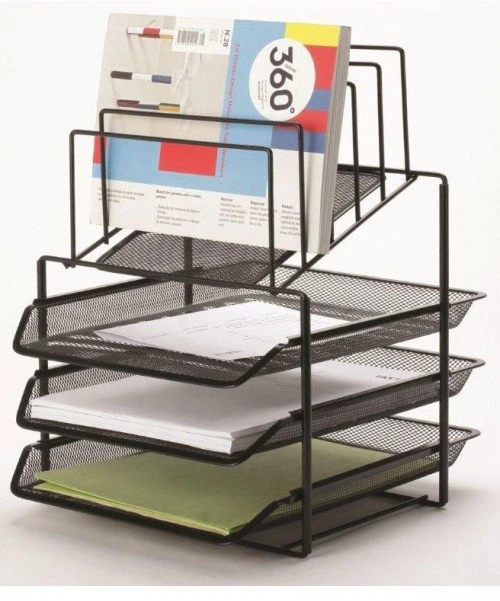 Q-Connect Stovas metalinis, 3-jų lentynėlių, juodas