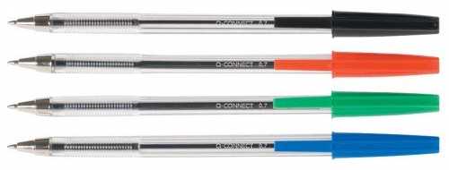 Q-Connect Tušinukas skaidriu korpusu 0.7mm juodas