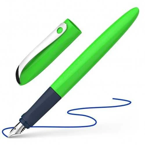 Plunksnakotis SCHNEIDER Wavy A, dešiniarankiams ir kairiarankiams, žalios spal. korpusas