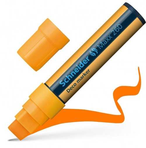 Kreidinis žymeklis SCHNEIDER DECO Maxx 260 oranžinė sp.