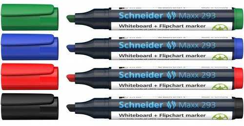 Schneider Žymeklių rinkinys baltai lentai MAXX 293 4vnt.