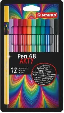 Stabilo Flomasteriai PEN 68 ARTY 12sp.