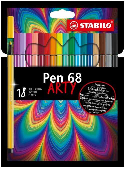 Stabilo Flomasteriai PEN 68 ARTY 18sp.
