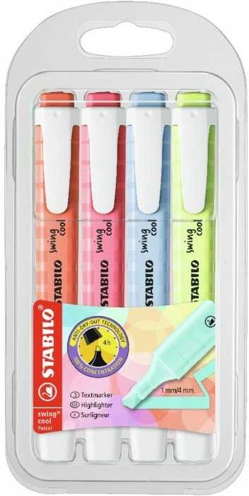 Stabilo Teksto žymekliai SWING COOL pastel violetiniai 4vnt.