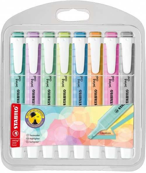 Stabilo Teksto žymekliai SWING COOL pastel 8vnt.