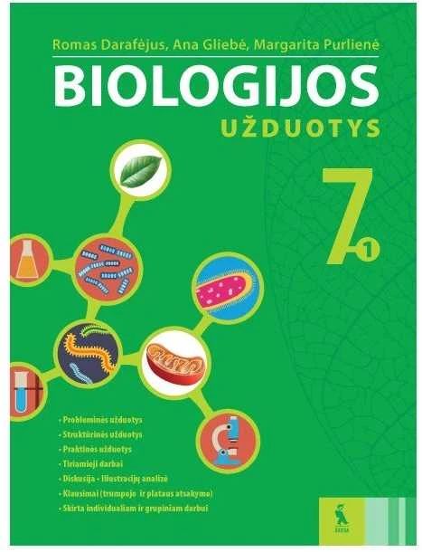 KNYGA Šviesa Biologijos užduotys 7 klasei, 1-asis sąsiuvinis