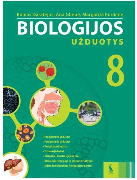 KNYGA Šviesa Biologija. Užduotys 8 klasei