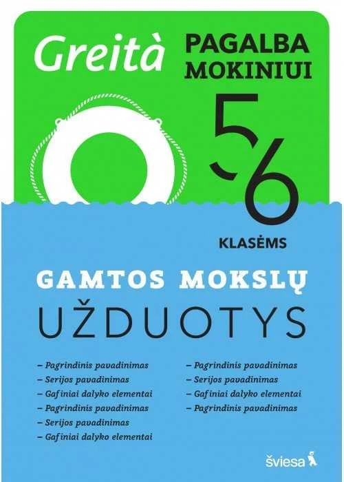 KNYGA Šviesa Gamtos mokslų užduotys 5-6 klasėms, serija Greita pagalba mokiniui!