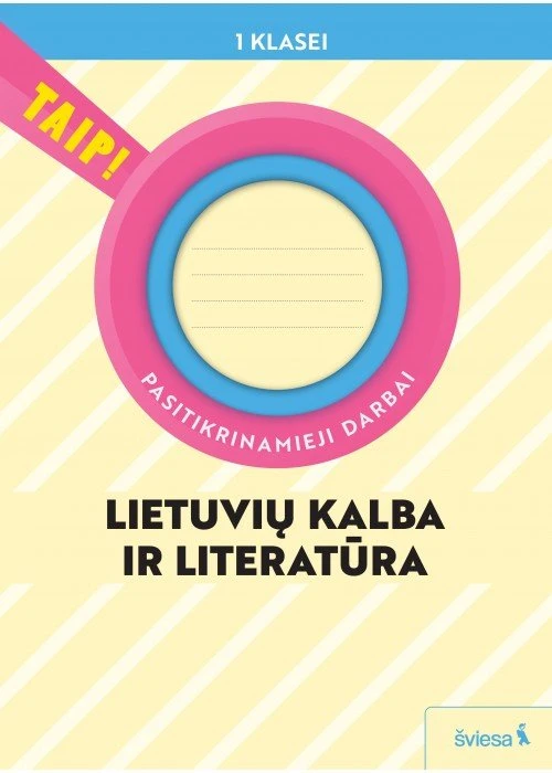 KNYGA Šviesa Lietuvių kalba. Pasitikrinamieji darbai 1 klasė (atnaujinta 2022). Serija TAIP!