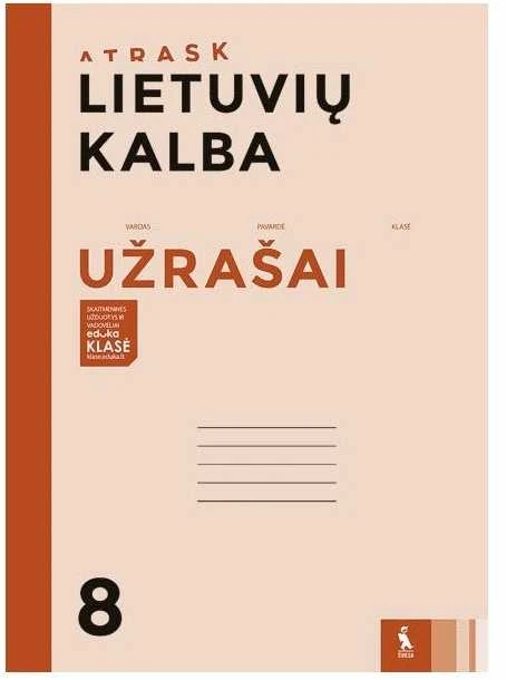 KNYGA Šviesa Lietuvių kalba. Užrašai 8 klasei (ATRASK)
