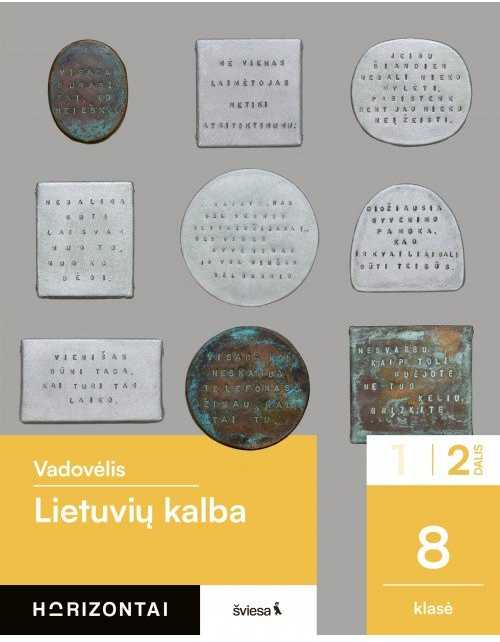 KNYGA Šviesa Lietuvių kalba. Vadovėlis 8 klasei, 2 dalis, serija Horizontai