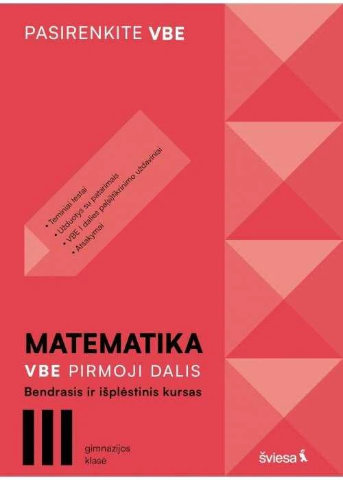 KNYGA Šviesa Matematika. Bendrasis ir išplėstinis kursas 11 klasei, serija Pasirenk tarpiniam patikrinimui!