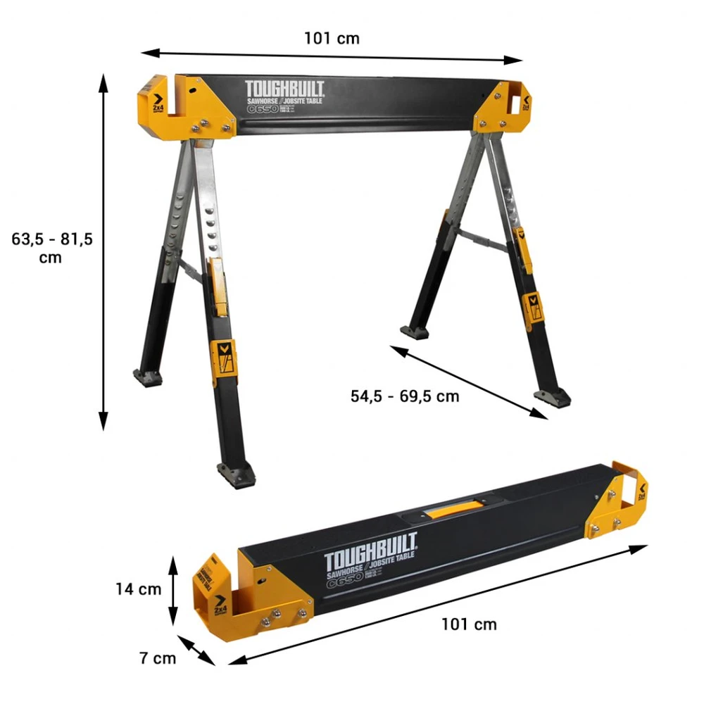 Statybinis ožys ToughBuilt® C650, 2 vnt.