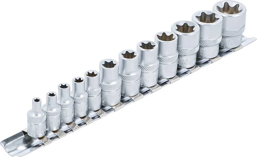 Bgs Technic Galvučių rinkinys E-Tipas | 6.3 mm (1/4") / 10 mm (3/8") | 12 vnt. (2038)