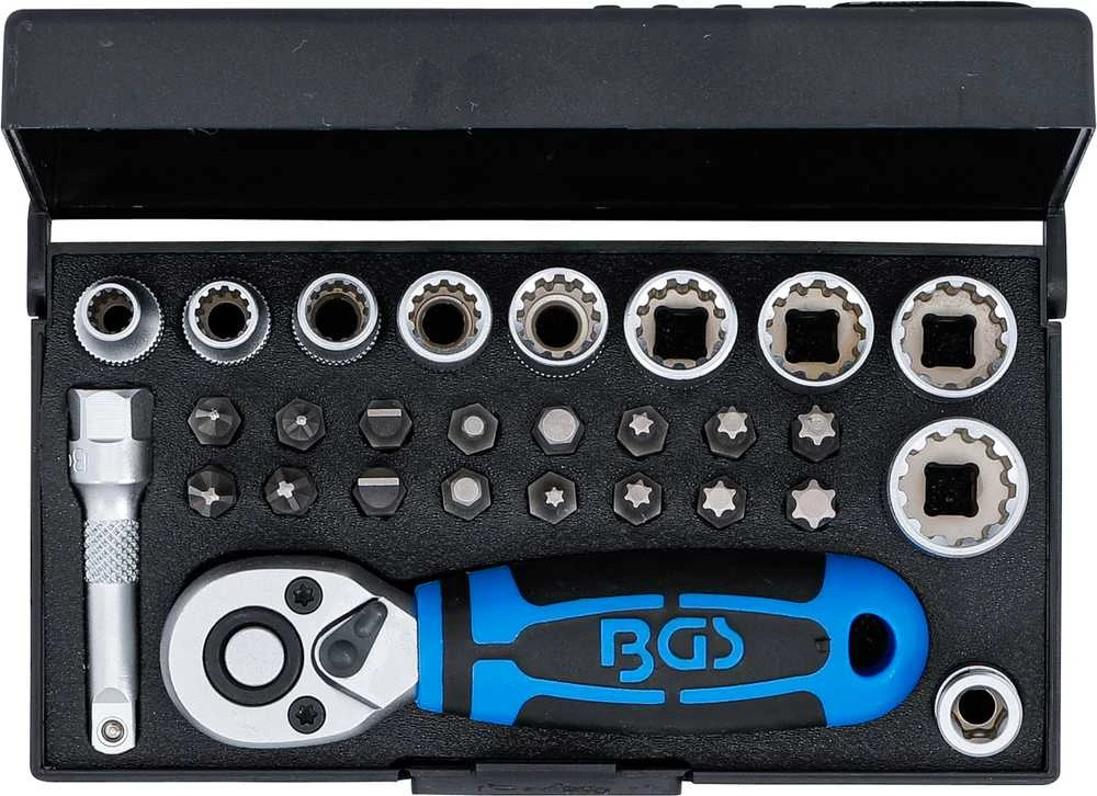 Bgs Technic Daugiafunkcinių galvučių su teršle rinkinys | 6.3 mm (1/4") | 28 vnt. (2143)