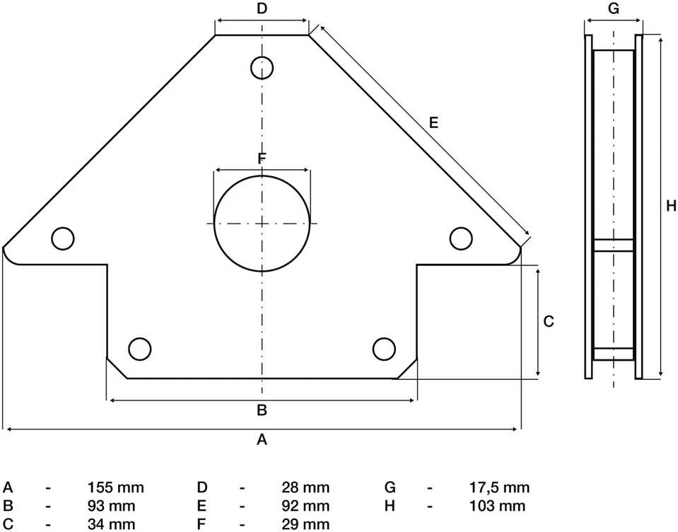 Bgs Technic Magnetinis laikiklis suvirinimo darbams | su skyle | 22 kg (3008)