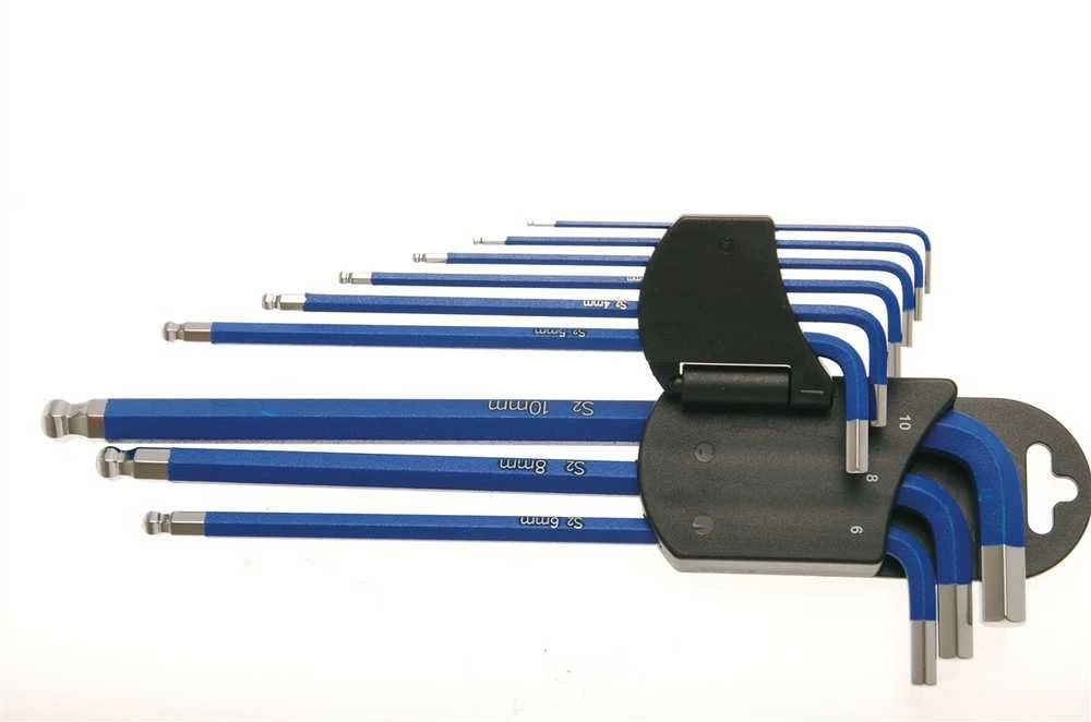 Bgs Technic L tipo raktų rinkinys | ilgiausias tipas | hex šešiakampis / hex šešiakampis šarnyrinis / magnetinis 1,5 - 10 mm | 9 vnt. (35100)