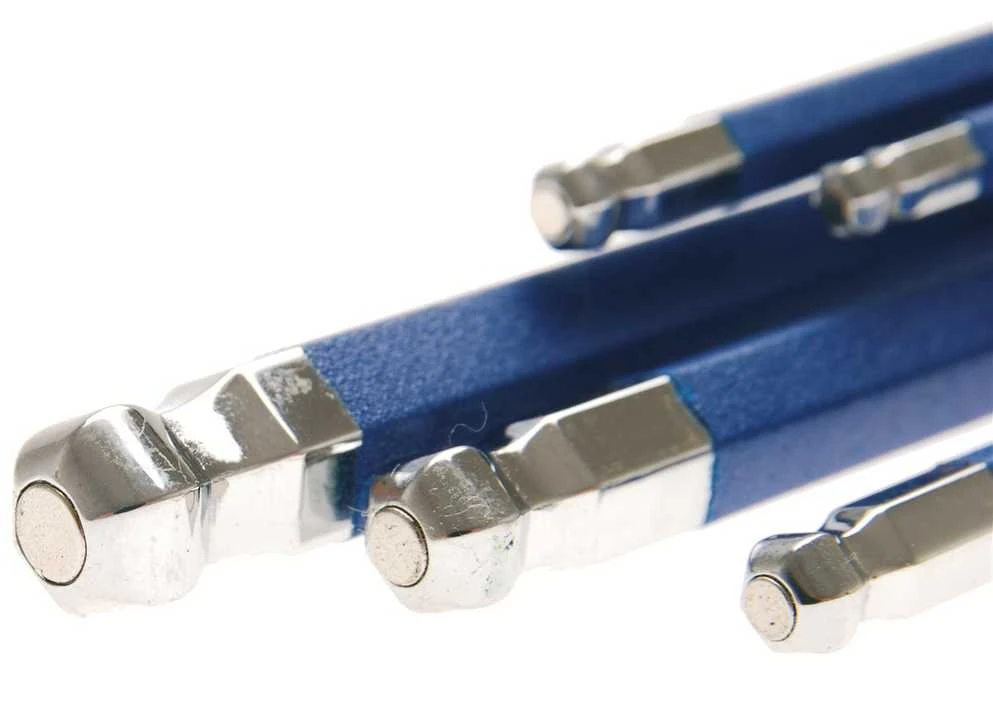 Bgs Technic L tipo raktų rinkinys | ilgiausias tipas | hex šešiakampis / hex šešiakampis šarnyrinis / magnetinis 1,5 - 10 mm | 9 vnt. (35100)