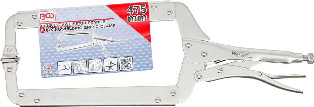 Bgs Technic Fiksuojamos replės C-tipas | 475 mm (497)