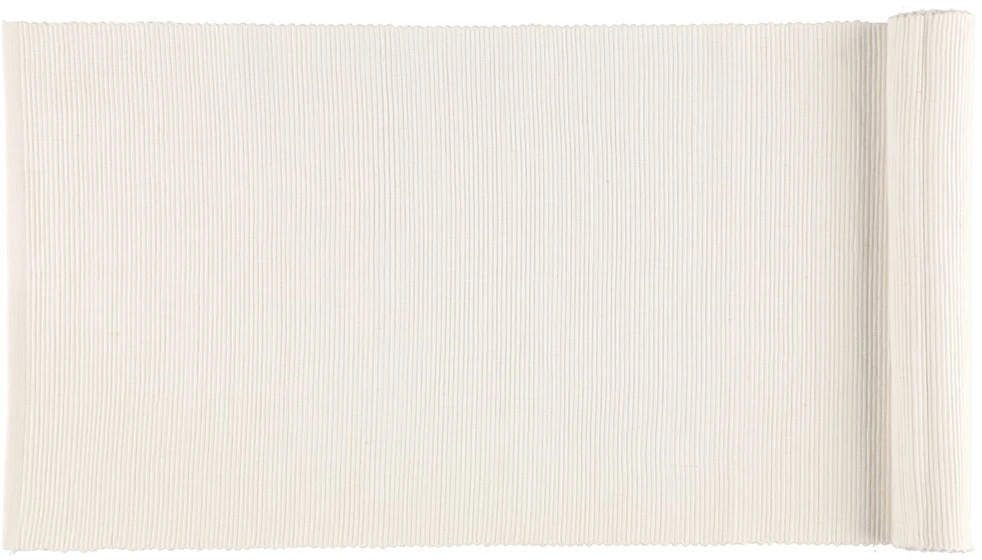 4Living Table Runner Solid 35x140 cm baltas