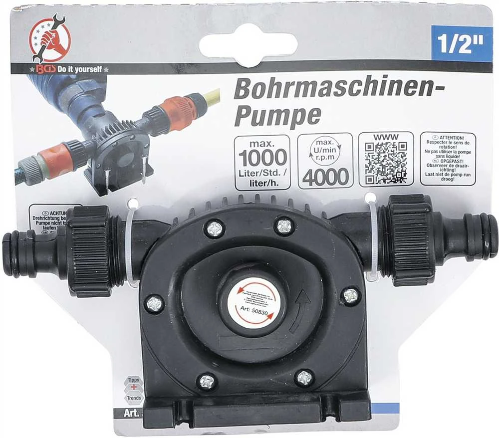 Bgs Technic Siurblys su antgaliais statomas į grąžtą | 1/2" | 1000 l / h (50830)
