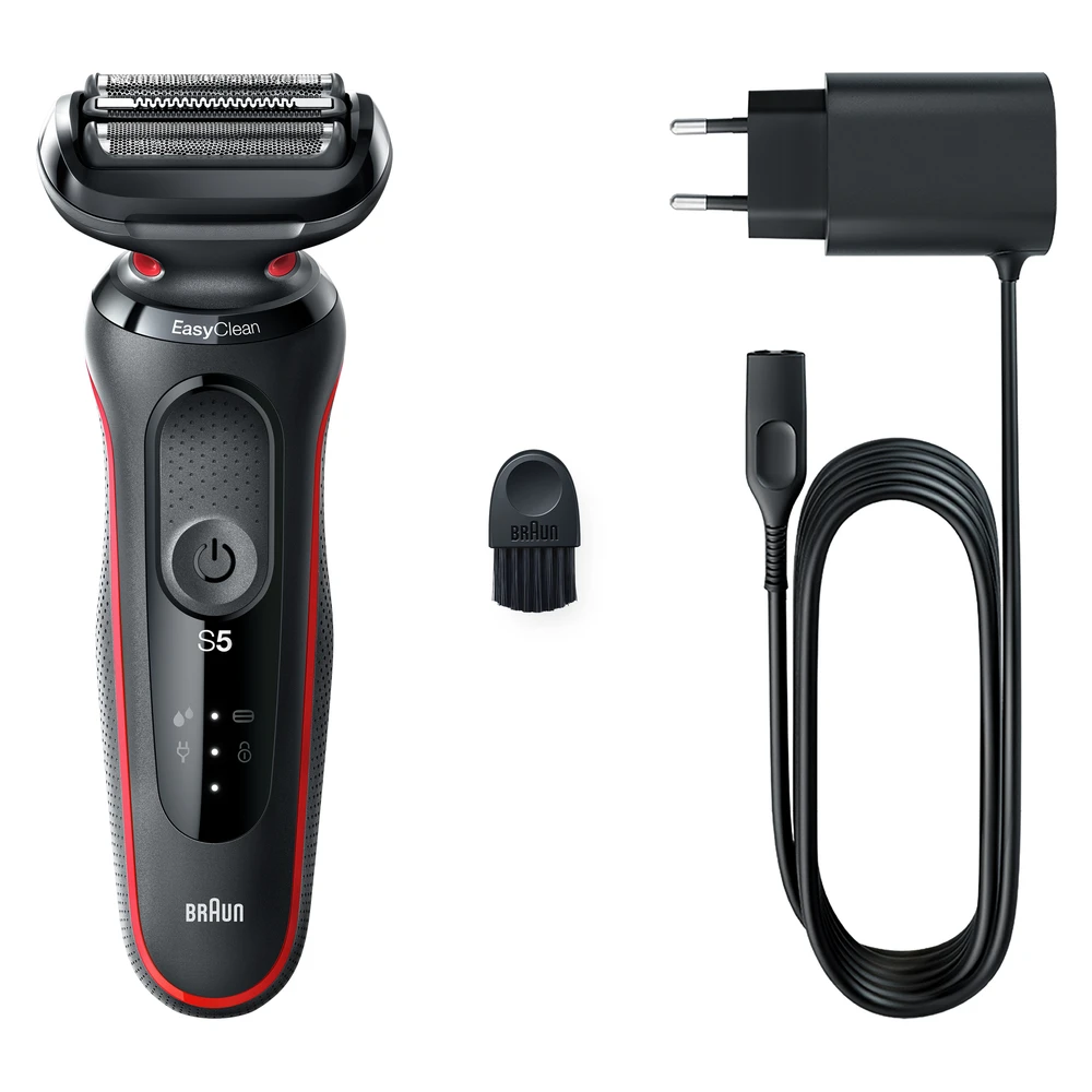 Braun | Shaver | 51-R1000s | Operating time (max) 50 min | Wet & Dry | Juodas/Raudona