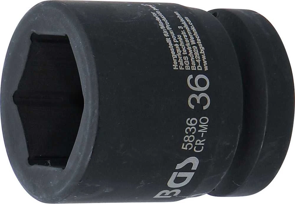 Bgs Technic Smūginė galvutė šešiakampė | 25 mm (1") | 36 mm (5836)