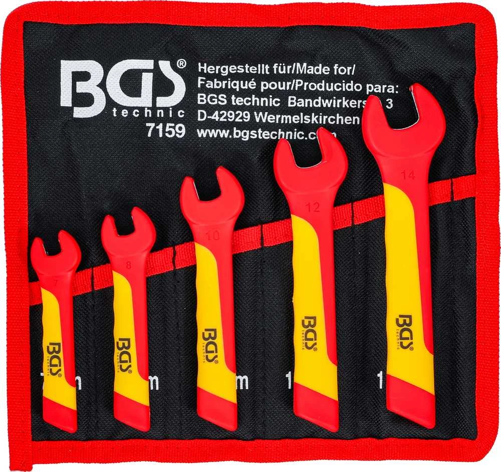 Bgs Technic VDE atvirų raktų rinkinys | 7 - 14 mm | 5 vnt. (7159)