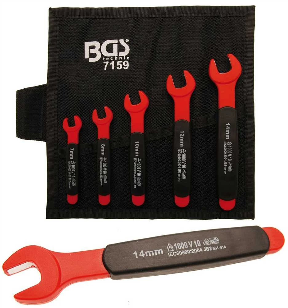 Bgs Technic VDE atvirų raktų rinkinys | 7 - 14 mm | 5 vnt. (7159)