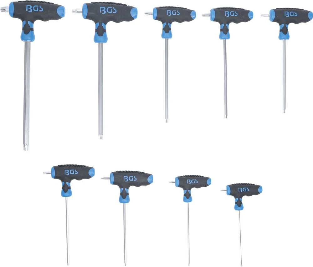 Bgs Technic T rankenos veržliarakčių rinkinys | T-Star (Torx) T10 - T50 | 9 vnt. (8485)
