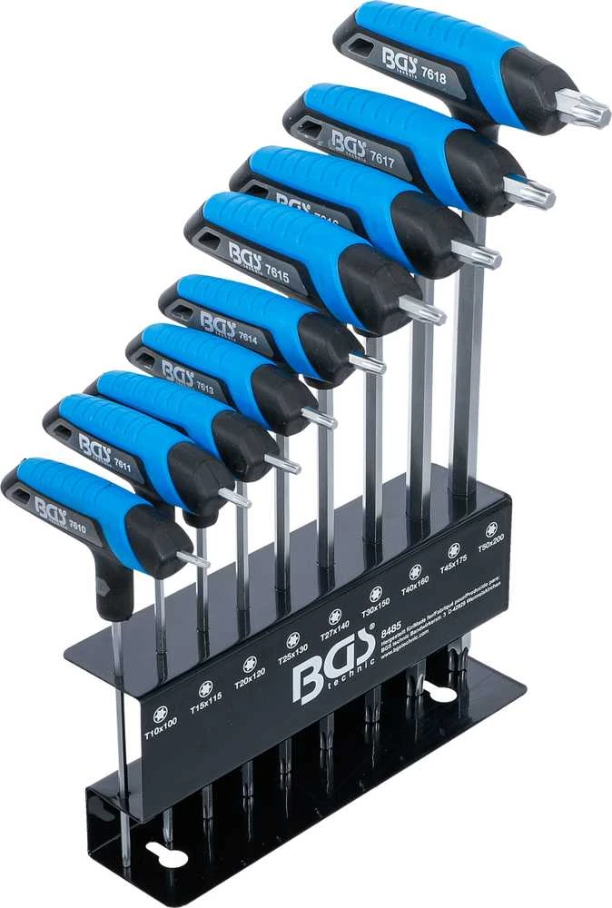 Bgs Technic T rankenos veržliarakčių rinkinys | T-Star (Torx) T10 - T50 | 9 vnt. (8485)