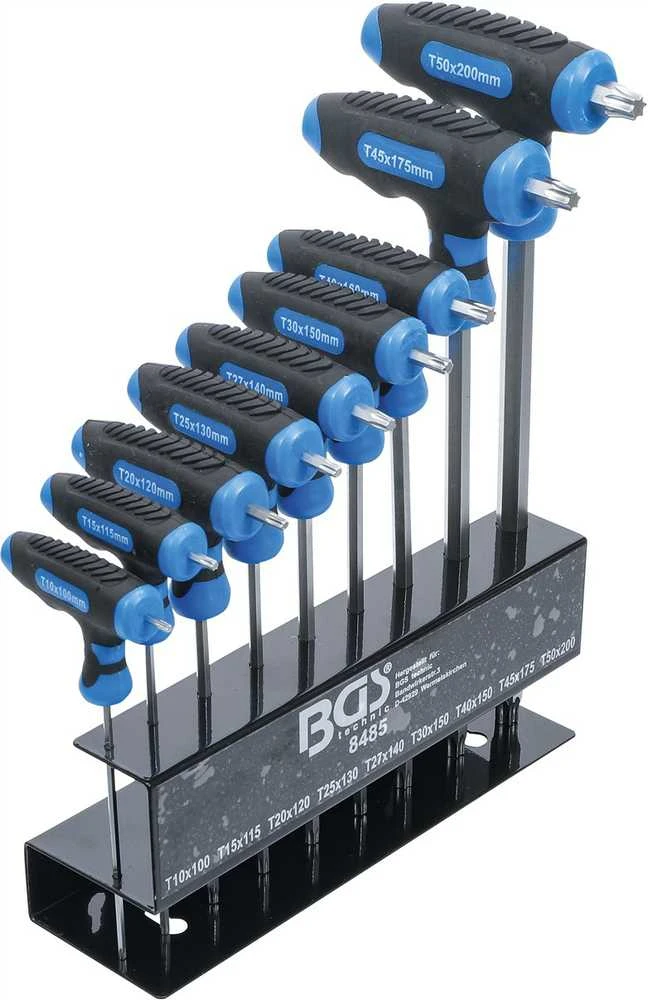 Bgs Technic T rankenos veržliarakčių rinkinys | T-Star (Torx) T10 - T50 | 9 vnt. (8485)