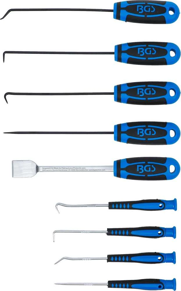 Bgs Technic Adatų / ylų ir kablių rinkinys | 9 vnt. (8487)