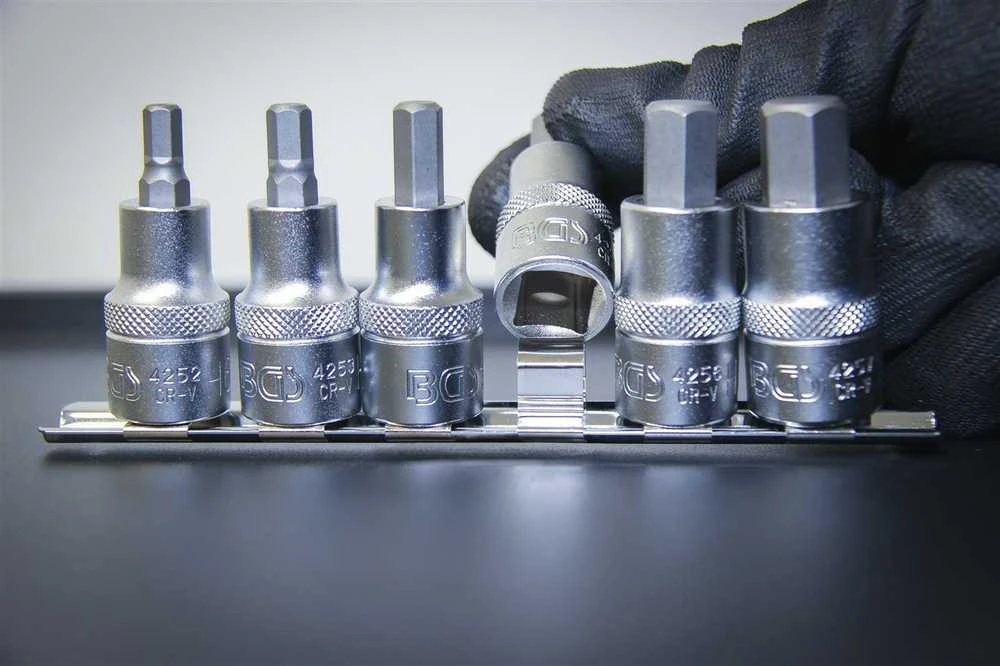 Bgs Technic Įpresuotų antgalių rinkinys | 12,5 mm (1/2") | Hex šešiakampis 6 - 14 mm | 6 vnt. (8887)