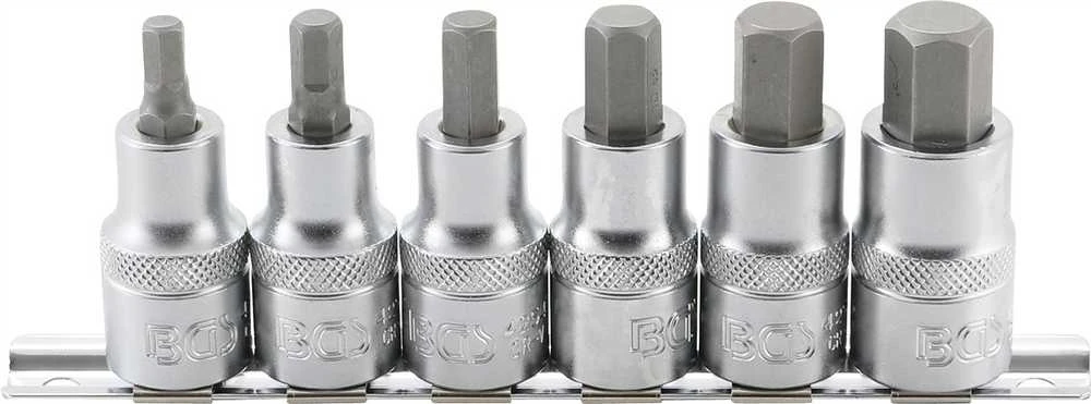Bgs Technic Įpresuotų antgalių rinkinys | 12,5 mm (1/2") | Hex šešiakampis 6 - 14 mm | 6 vnt. (8887)