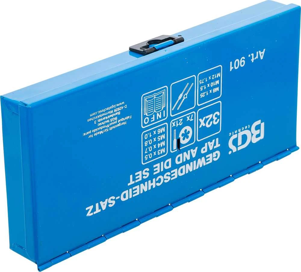 Bgs Technic Sriegiklių ir sriegpjovių rinkinys | M3 - M12 | 32 vnt. (901)