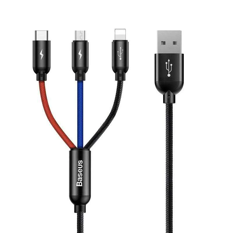 Adapteriai BASEUS USB A tipo M, USB C tipo, Micro, Lightning