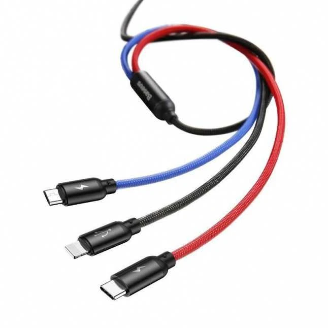 Adapteriai BASEUS USB A tipo M, USB C tipo, Micro, Lightning